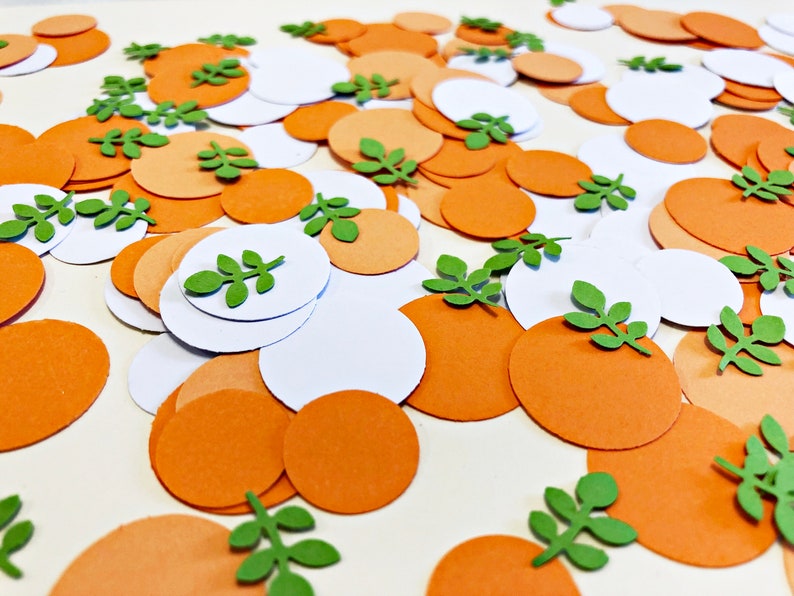 200 STÜCK Little Cutie Confetti Cutie Baby Shower Dekorationen Eine kleine Cutie ist auf dem Weg Hey Cutie Citrus Orange Clementine Geburtstagsparty Orange