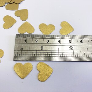 100-1000 PCS Gold Heart Confetti SMALL Hearts Valentine's Day Confetti Gold Bridal Shower Engagement Party 1st Birthday Gold Silver Wedding image 3