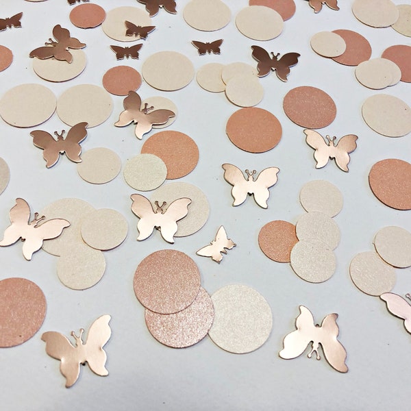 200 PCS. Rose Gold Butterfly Confetti - Butterfly Baby Shower Decorations  Butterfly Birthday Bridal Shower Tea Party Garden Butterfly Theme