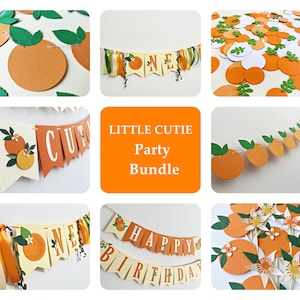 Little Cutie Cupcake Toppers Little Cutie is on the Way Toppers, Little Cutie Baby Shower Clementine Baby Tangerine First Birthday Toppers image 10