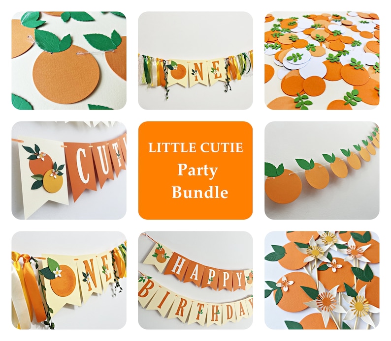 Little Cutie Cupcake Toppers Little Cutie is on the Way Toppers, Little Cutie Baby Shower Clementine Baby Tangerine First Birthday Toppers image 10