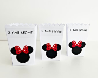 Mouse Popcorn Boxes - MINI Party Favor Box, Baby Shower, First Birthday