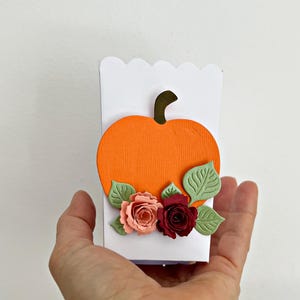 Pumpkin Baby Shower Party Decorations - Little Pumpkin MINI Popcorn Boxes. Fall Autumn Floral Popcorn Box. Pumpkin Baby Shower Party Favors