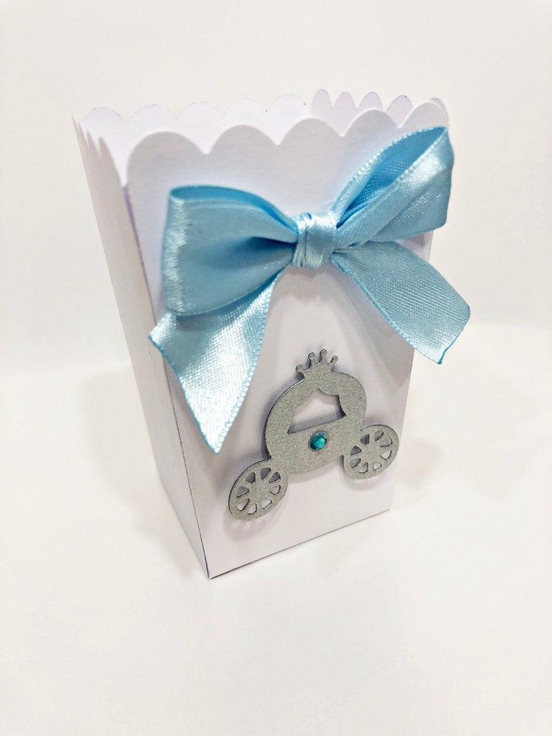 Cinderella Favor Boxes, Cinderella MINI Popcorn Boxes Cinderella Birthday Party Cinderella Gift Box Princess Cinderella Birthday Popcorn Box image 3