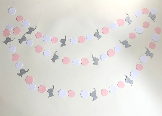 Elephant Garland Elephant Baby Shower Decorations Gray Etsy