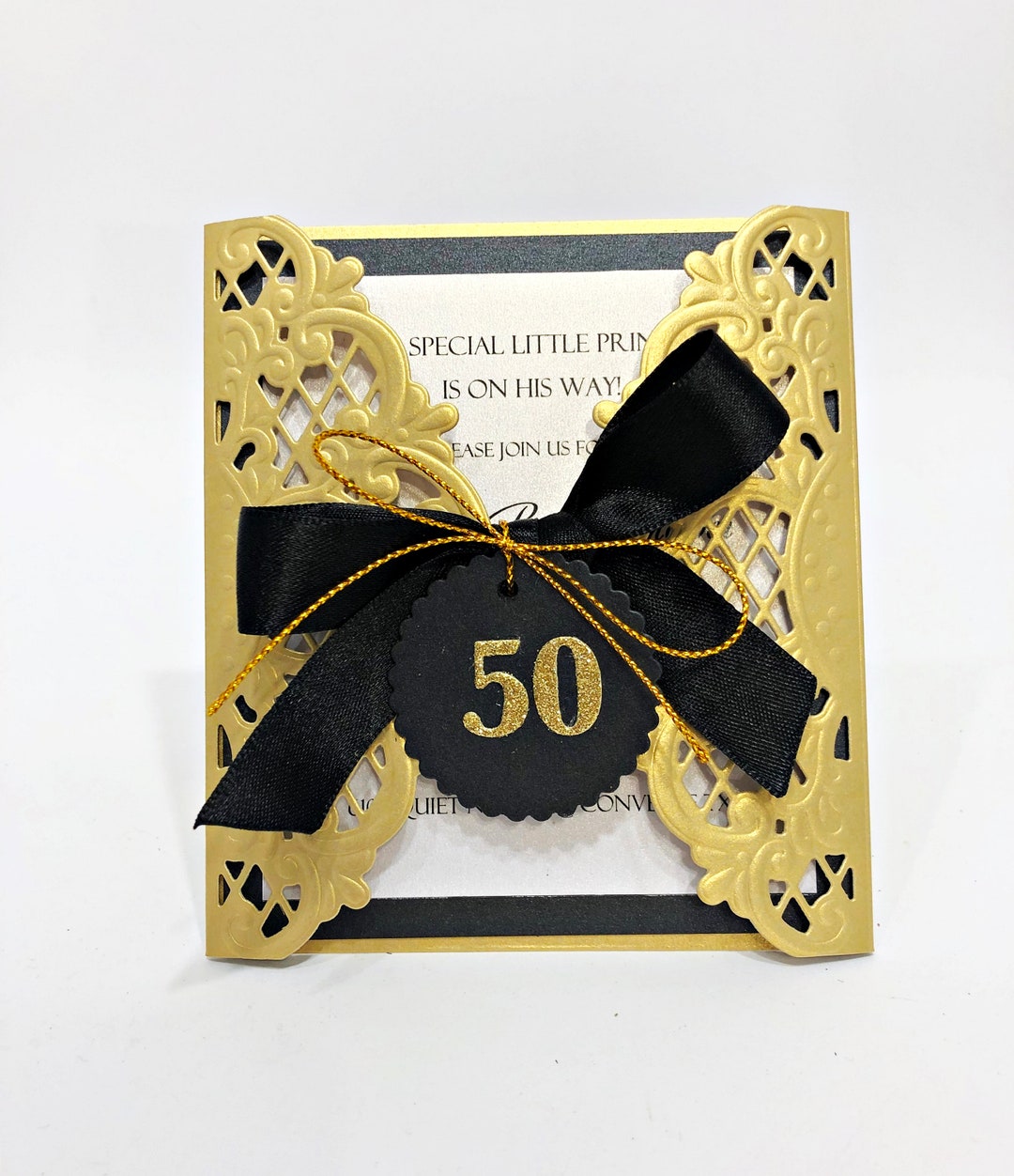 50th Surprise Birthday Invitation. ANY AGE & COLOR Birthday Invitation