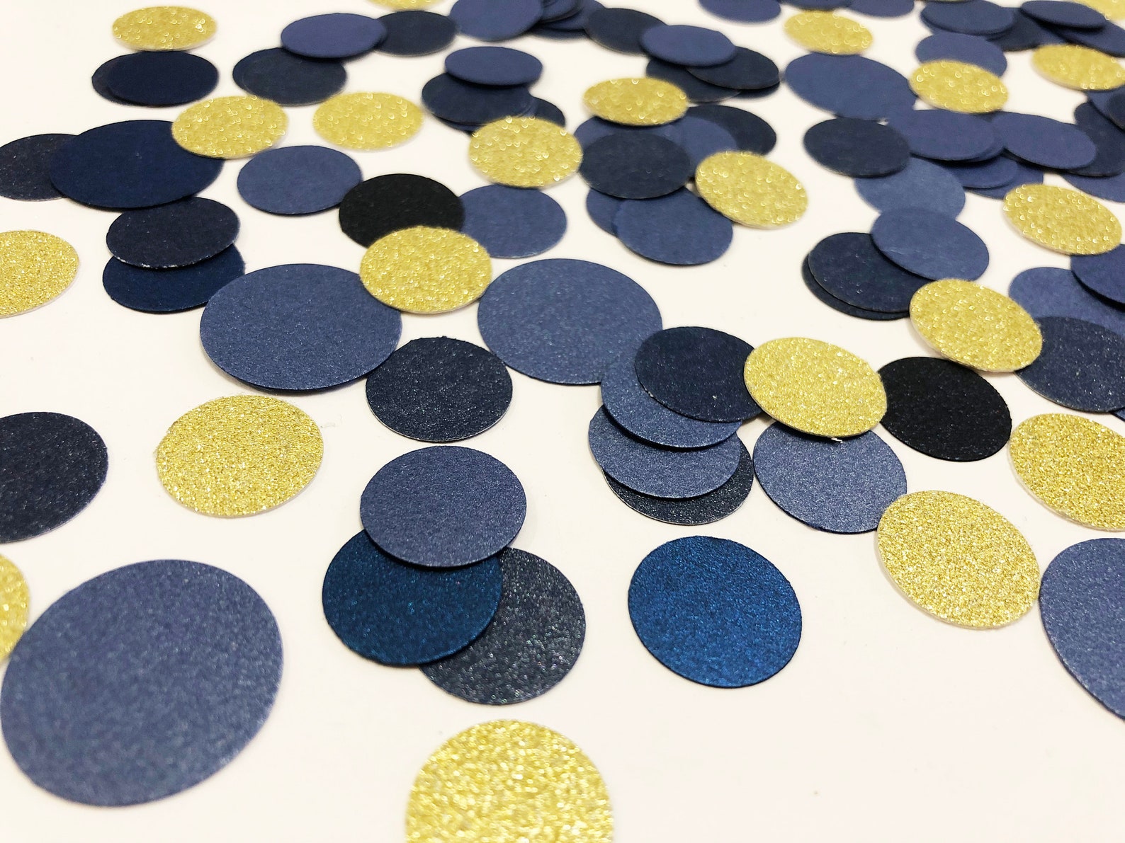 200 Pcs. Navy Blue and Gold Glitter Confetti. Navy Blue Party | Etsy