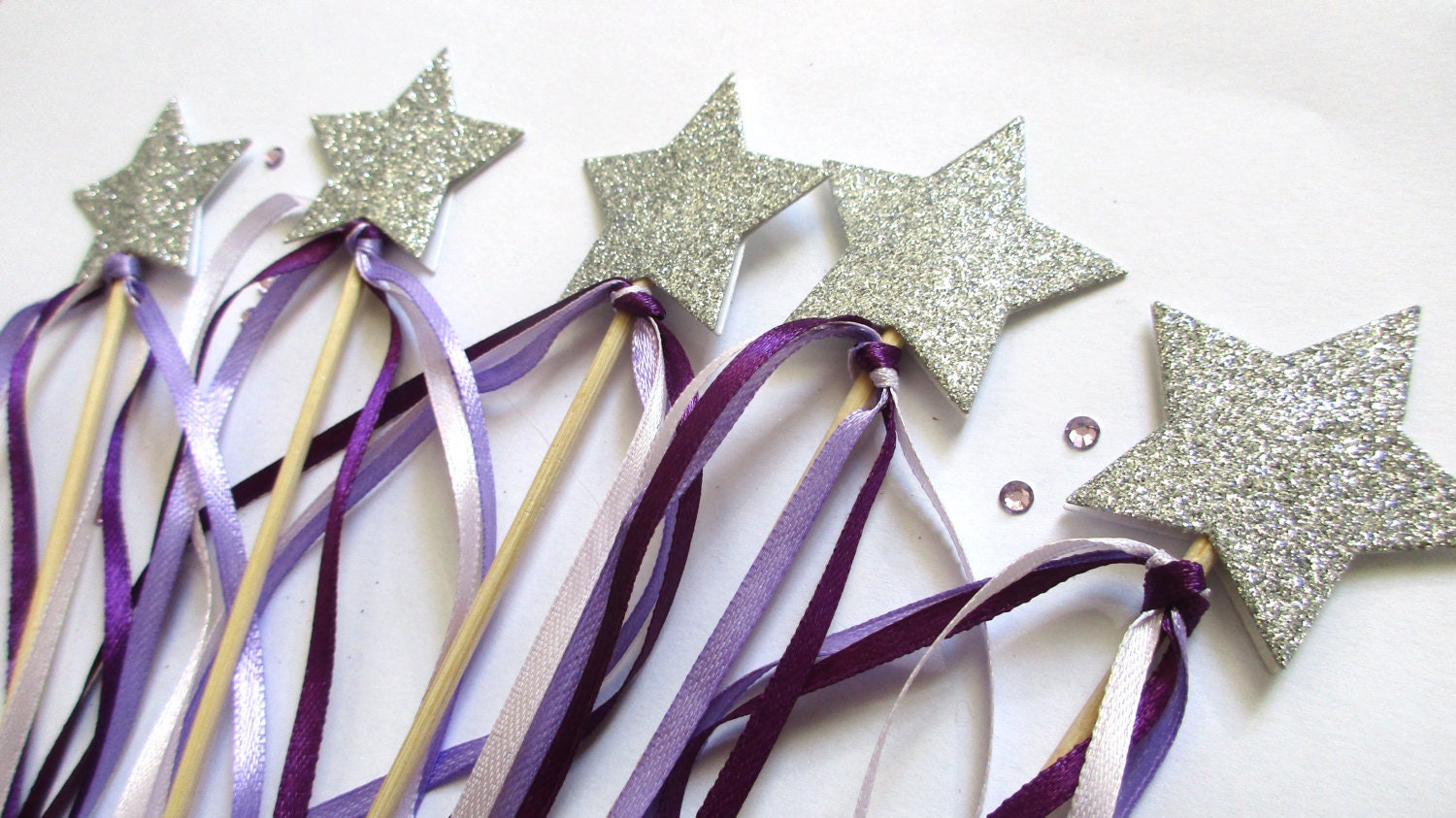Princess Wands Silver Star Centerpiece Princess Purple Birthday Fairy Wand Fairy Birthday Fairy Centerpieces Princess
