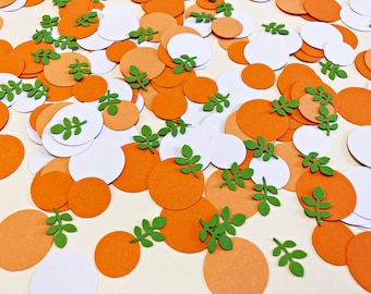 Confettis Little Cutie - Déco baby shower orange et agrumes, fête d'anniversaire 200 pcs