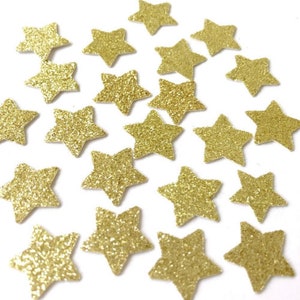 150 Pcs. Twinkle Twinkle Baby Shower Confetti Pink and Gold Birthday Confetti Gold Glitter Star Confetti Party Decorations Girl Baby Shower SMALL Gold Glitter