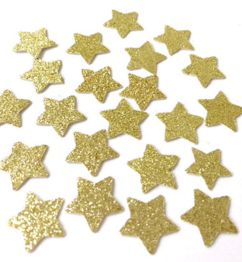 150 Pcs. Twinkle Twinkle Baby Shower Confetti Pink and Gold Birthday Confetti Gold Glitter Star Confetti Party Decorations Girl Baby Shower SMALL Gold Glitter