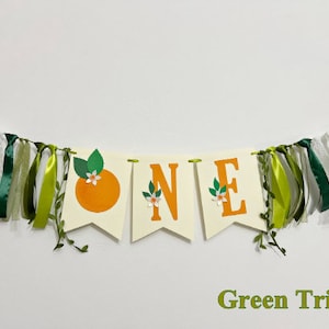 Little Cutie One High Chair Banner Orange ONE Banner. Clementine 1st Birthday Decorations. Tangerine Theme First Birthday. Citrus Party image 7