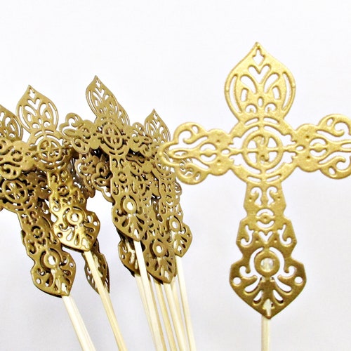 Baptism Cross Centerpiece. Rustic Christening Decor. Rustic Etsy