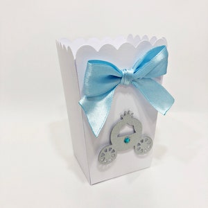 Cinderella Favor Boxes, Cinderella MINI Popcorn Boxes Cinderella Birthday Party Cinderella Gift Box Princess Cinderella Birthday Popcorn Box image 1