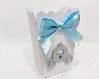 Cinderella Favor Boxes, Cinderella MINI Popcorn Boxes Cinderella Birthday Party Cinderella Gift Box Princess Cinderella Birthday Popcorn Box