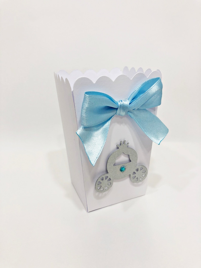 Cinderella Favor Boxes, Cinderella MINI Popcorn Boxes Cinderella Birthday Party Cinderella Gift Box Princess Cinderella Birthday Popcorn Box image 1