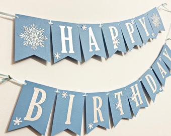 Winter Onederland Birthday Banner - Snowflake 1st Birthday Decorations. Baby It's Cold Outside Garland
