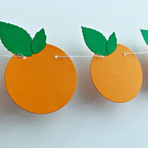 Orange Girlande - Little Cutie Baby Shower Dekorationen. Girlande zum 1. Little Cutie ist unterwegs Party Dekoration. Clementine