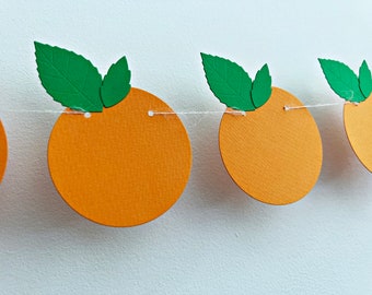Guirlande orange - Baby Shower Little Cutie, anniversaire d'agrumes