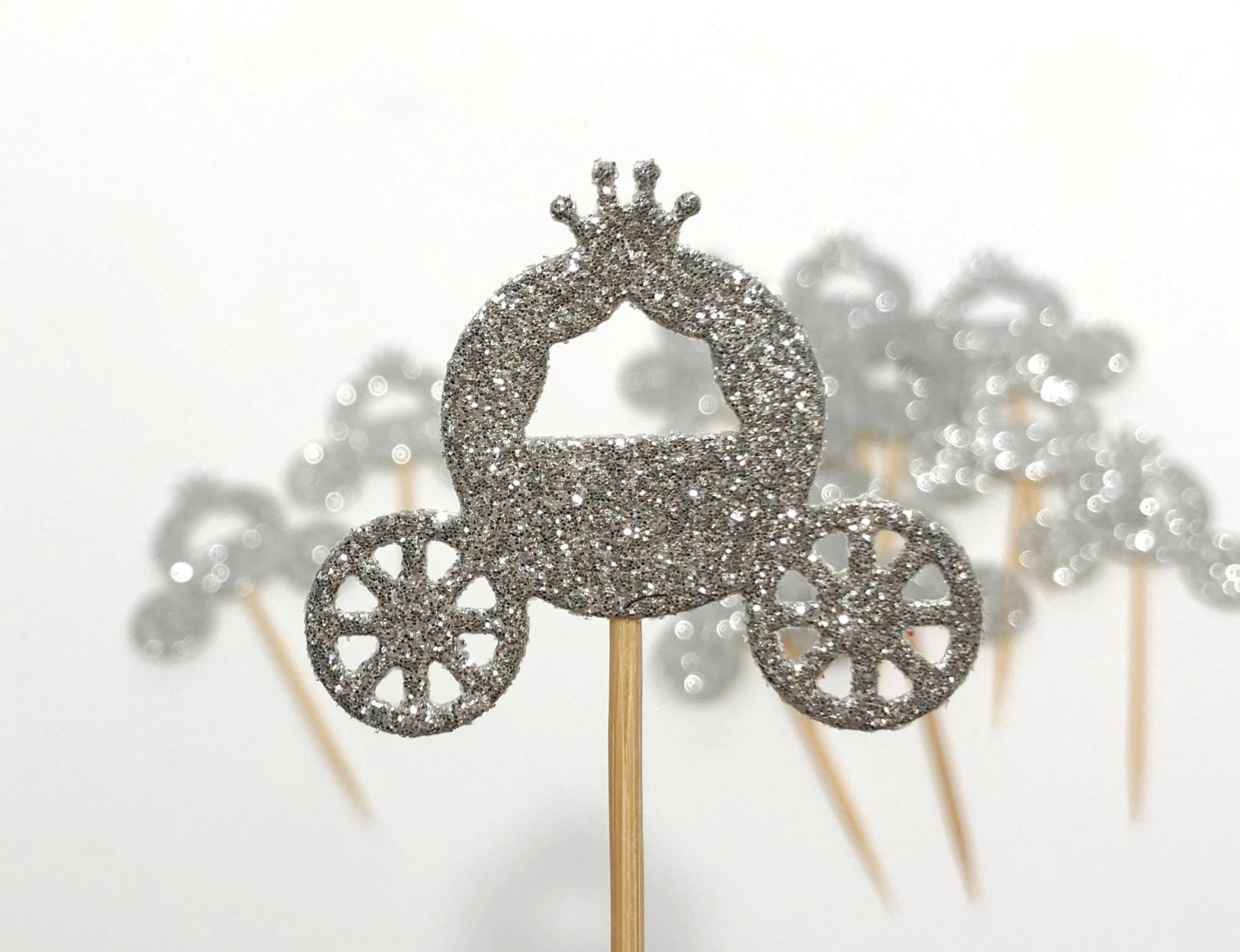 Cinderella Party Decorations Cinderella Cupcake Toppers Cinderella Birthday Party Decoration Princess Birthday Decorations