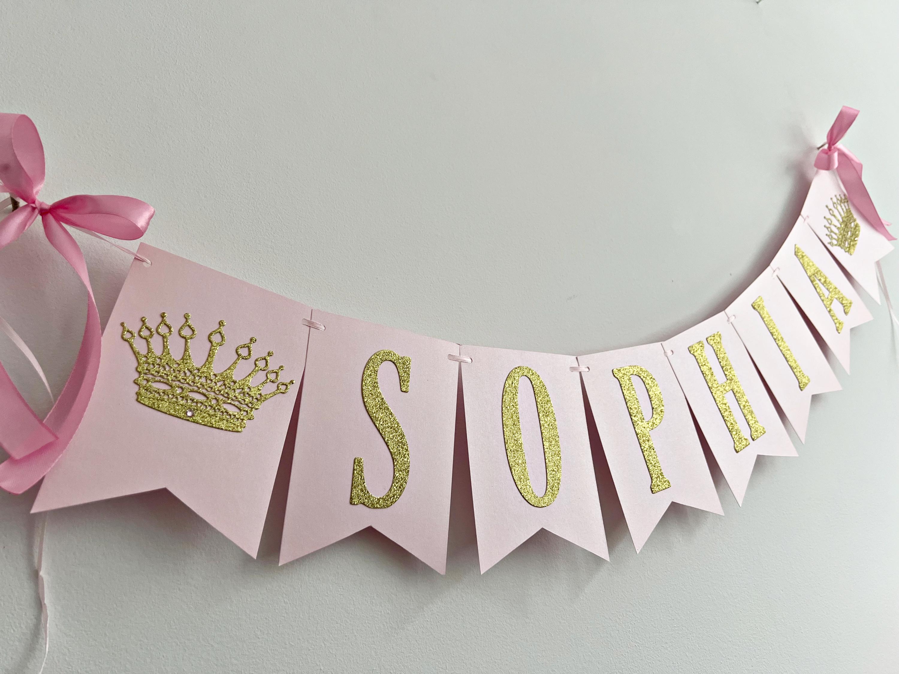Mokonate Babyparty Banner "A Little Princess Is On The Way" – Rosafarbene Deko Für Mädchen-Partys