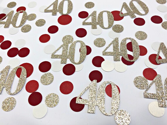 Glitter Red Num 40 Table Dec 