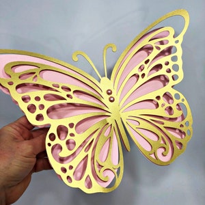 Grande borboleta de papel - Único extra grande borboleta pano de fundo prop berçário decoração de parede borboleta festa prop borboleta chá de bebê aniversário