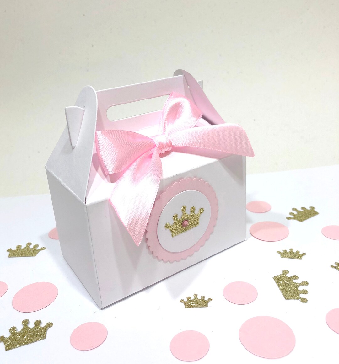 Princess Crown Tiara Favor Boxespink Gold Princess Favor Boxprincess