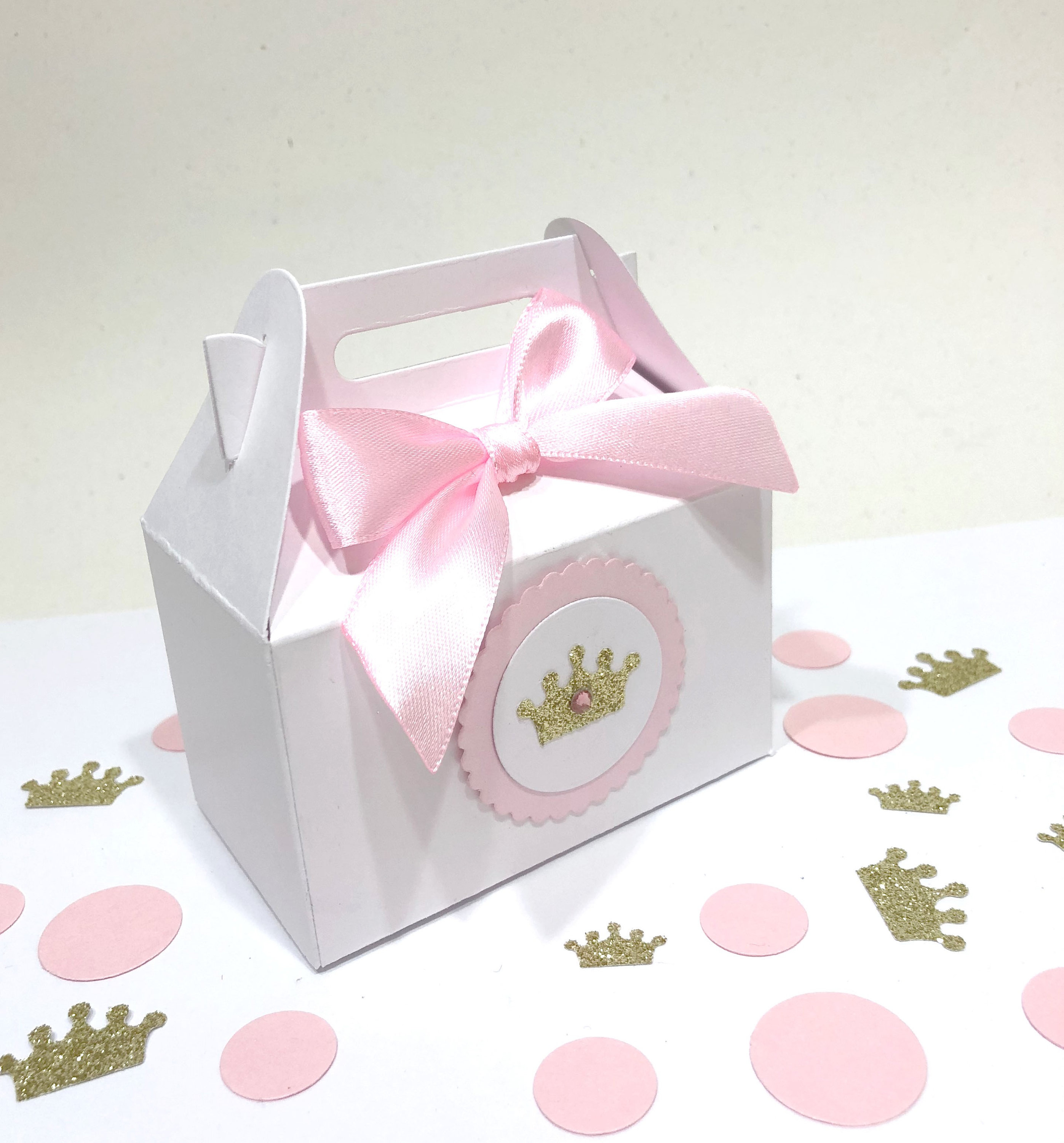 Princess Crown Tiara Favor BoxesPink Gold Princess Favor Etsy