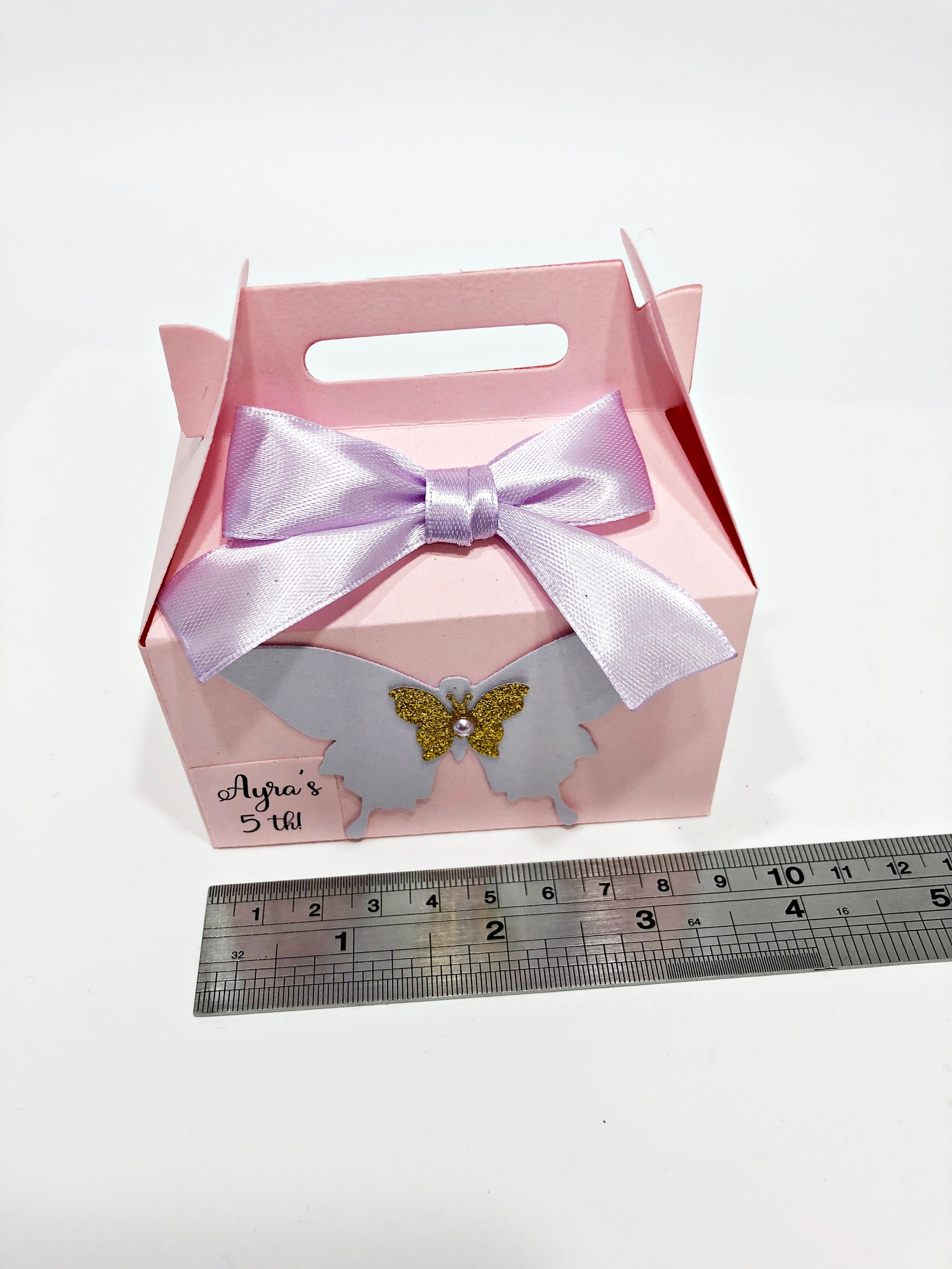 Tulle bow and gable box so cute! Great to give as favors