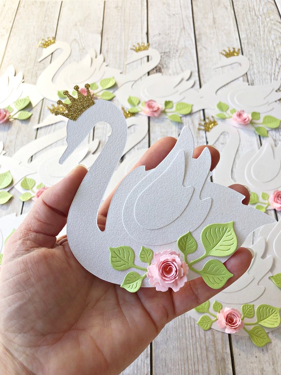 My Little Day 12 paper straws - swans My Little Day 12 paper straws - swans