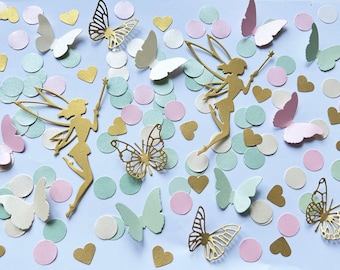 Fairy Butterfly Confetti – Pastel Shimmer Cardstock Party Decorations