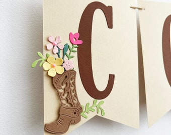 Cowboy Cowgirl Baby Shower Banner – Wild West Welcome Sign