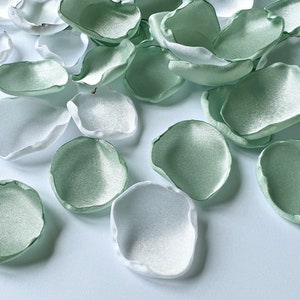 Sage Green Rose Petals - Ivory Rose Petals. Sage Green Wedding Decorations. Boho Wedding Decor Flower Girl Petals Sage Decor. Greenery Decor
