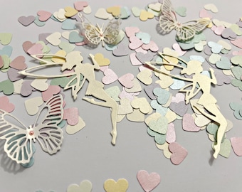 Fairy Party Decorations  - 200 Pcs. Fairy and Butterfly Confetti. Fairy Baby Shower Butterfly Theme Fairy Garden Birthday Pastel Party Decor