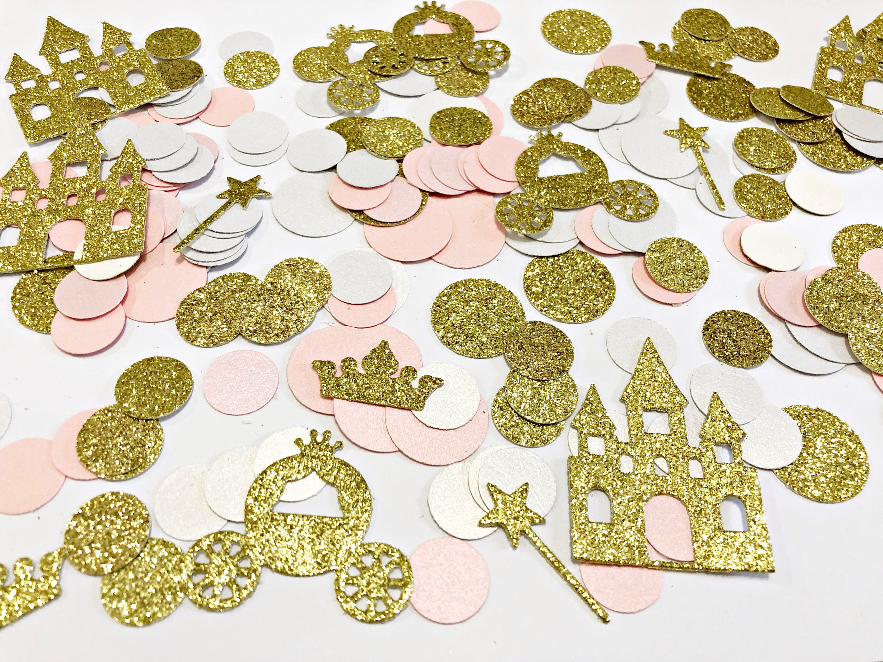 Princess Party Decorations Cinderella Birthday Decoration Princess Confetti Castle Carriage Confetti Princess Theme Baby