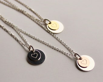 fine link chain with two pendants - heart engraving - desired engraving - heart - name chain