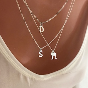 Initial necklace - letter necklace - name necklace - initial necklace - necklace - letter necklace - initial - alphabet