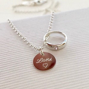 925 silver - baptismal necklace with engraving NAME CHAIN baptism birth boy GIRL