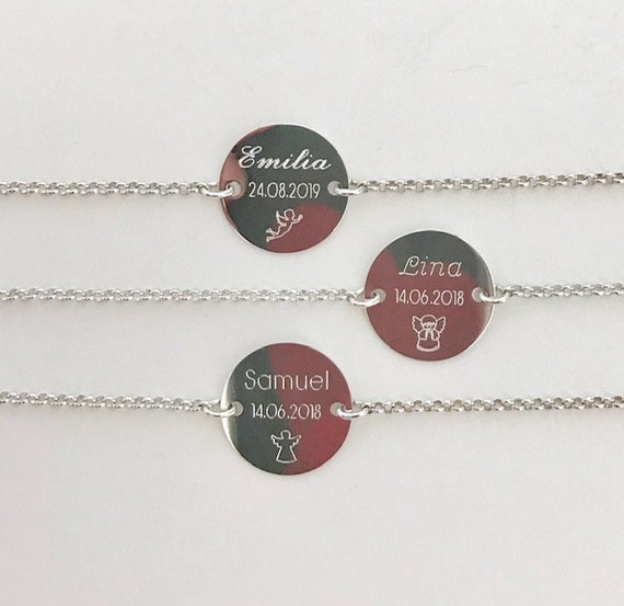 Baby Geburt Kreuz Text ZUR TAUFE Anhänger Echt Silber 925 mit Kette 34 cm