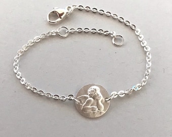 Bracelet Enfants BAPTÊME Taufarmband 14 cm Baptême Cadeau Nom Bracelet Ange - Naissance - Bracelet Enfants