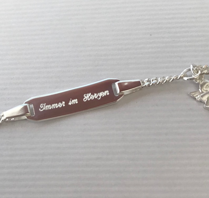 Kinderarmband 925 Silber 12/14 cm Taufarmband Engel Armband TAUFE GEBURT Taufschmuck Bild 7