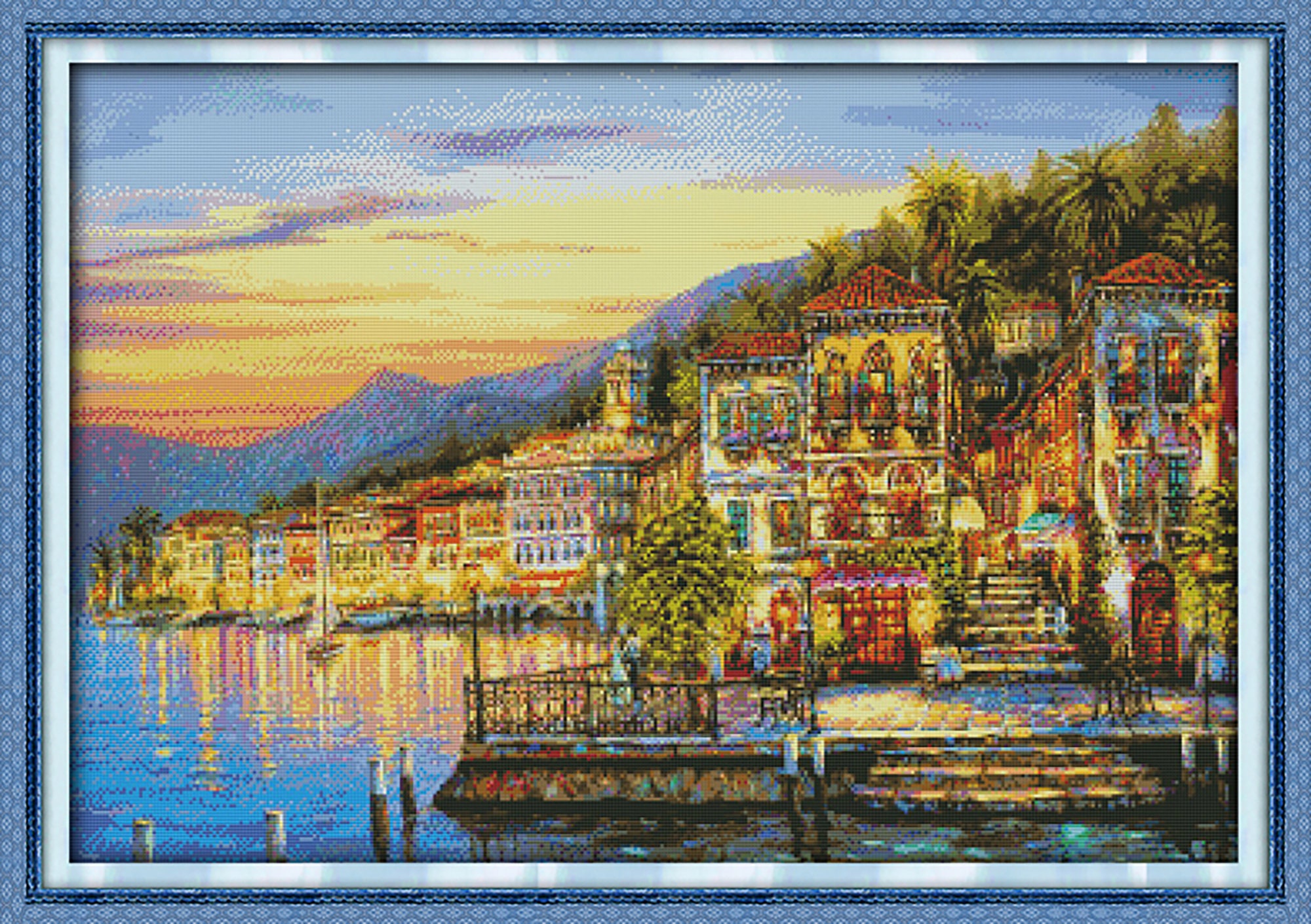 Joy Sunday Cross Stitch Kit 14CT Stamped Embroidery Kit DIY Etsy