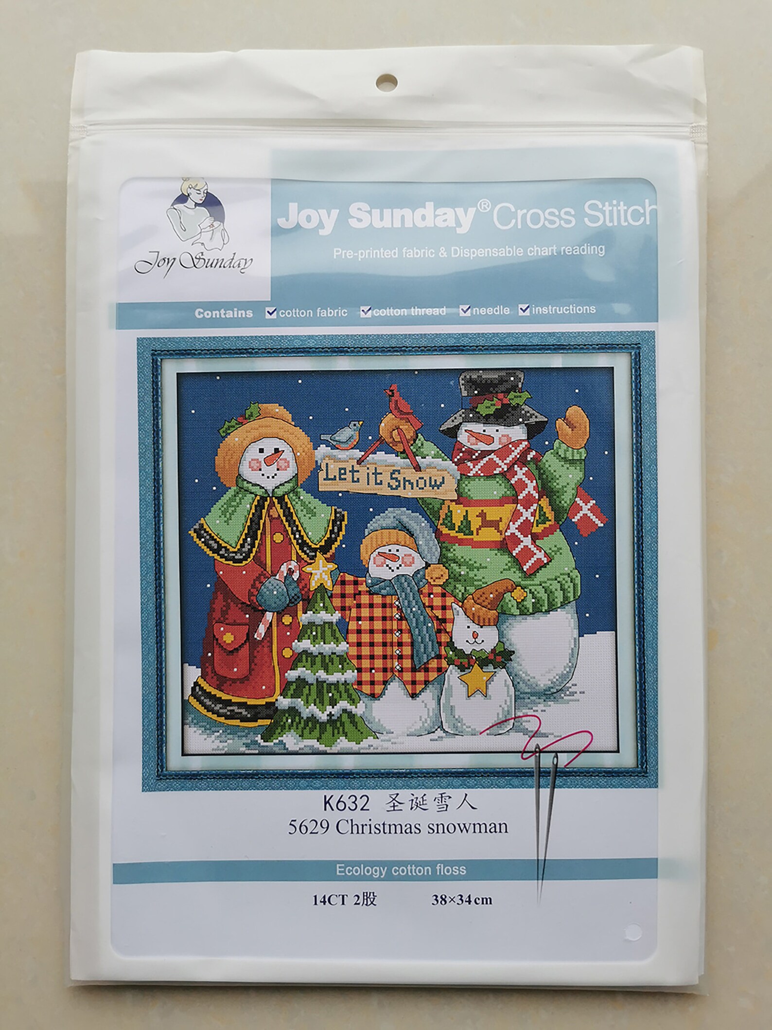 Joy Sunday 14CT Stamped CrossStitch Embroidery Kit Pattern Etsy