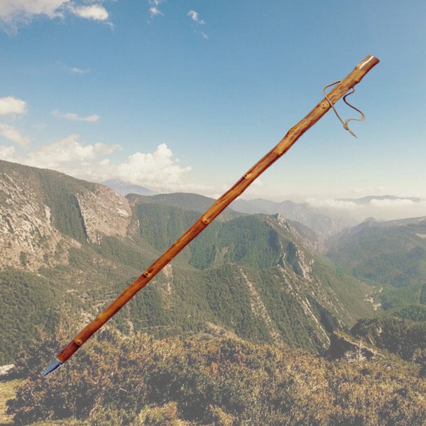 Wanderstock Holz Maschierer hellbraun optional mit Symbolen und Sternzeichen, 15 Zeichen im Preis enthalten