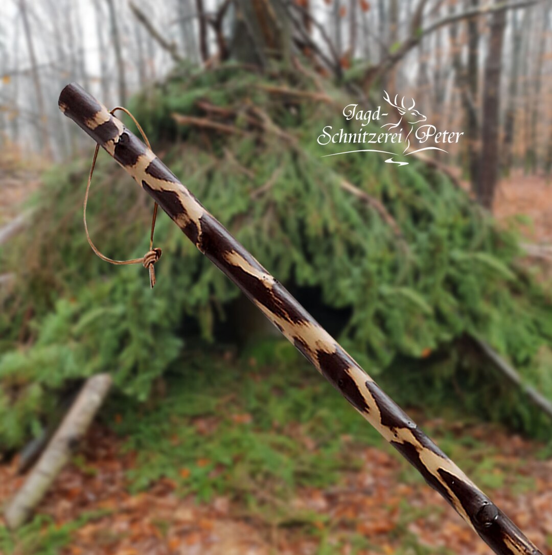 Wanderstock Aus Naturwurzelholz - Personalisiert Mit Gravur Bis 15 Zeichen