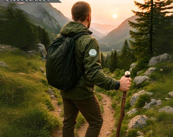 Gepersonaliseerde wandelstok voor de Camino de Santiago, gemaakt van natuurlijke wortel met gravure – houten pelgrimsstaf – 98-170 cm, een unieke metgezel voor uw reis.