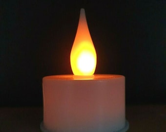 LED Teelicht Batterie mit Timer Flamme Flammeneffekt flackernde Kerze flammenlos