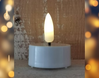 LED Teelichter Batterie mit Timer 3D Flamme wie echt elektrisches Teelicht Kerze