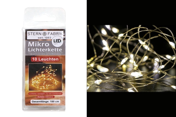 10er Oder 20er LED Draht Lichterkette Silberdraht Inklusive Knopfzelle Cr2032 Batterie Warmweiß Leds Mit Oder Ohne Timer